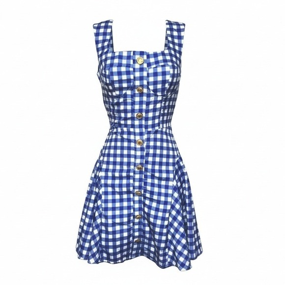 Molliwater Dresses & Skirts - NWT XS Dorothy Blue Gingham Ruffled Dress A-Line Costume Outfit Wizard Oz Wicked